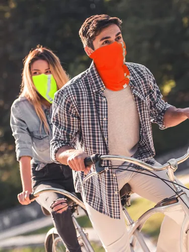 Miniatura 5 de SATINIOR 8 piezas de polaina reflectante para el cuello para hombre, pasamontañas de ciclismo, máscara facial, bandana para el sol para hombre