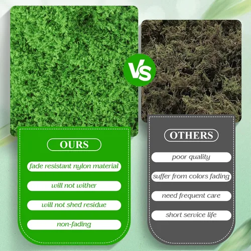 Miniatura 3 de Widspeed - Musgo verde falso de 17.6 onzas para manualidades, musgo sintético artificial para plantas en interiores y exteriores, bricolaje