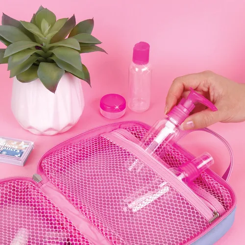 Miniatura 5 de 3C4G Juego de artículos de tocador y cosméticos de viaje para niños Butterfly Away con botellas de viaje aprobadas por la TSA, brillo de labios