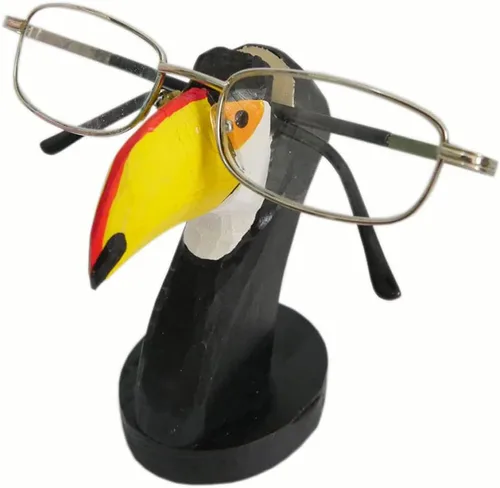 Miniatura 14 de Red Dollar Soporte para anteojos de animales tallados en madera hecha a mano, lindo soporte de exhibición de lentes de sol, mesita de noche