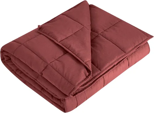 Miniatura 13 de L'AGRATY Manta con peso de 5 libras, para regazo, manta pequeña y portátil para adultos, refrescante, para viajar, relajarse y dormir, para todas