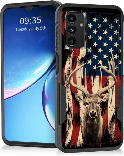 Miniatura 11 de Funda para Galaxy A14 5G, resistente de doble capa híbrida de policarbonato duro, goma suave, a prueba de golpes, funda protectora resistente