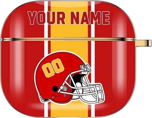 Miniatura 27 de Funda personalizada para casco de fútbol americano con nombre y número para AirPods Pro de 3ª generación Pro 2 (2019 2021 2022) Funda protectora