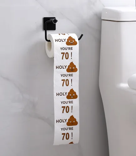 Miniatura 3 de Rollo de papel higiénico de feliz cumpleaños 70 de 3 capas, divertidos regalos de cumpleaños para hombres y mujeres, novedad para decoraciones