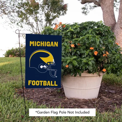 Miniatura 6 de Desert Cactus Bandera de jardín de la Universidad de Michigan UM – 19 x 12 pulgadas, bandera de Michigan Wolverines, para exhibición al aire libre