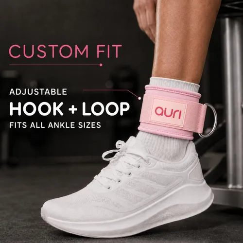 Miniatura 4 de Ankle Strap for Cable Machine - Padded Neoprene Cuff with Stainless Steel D-Ring for Comfort & Support During Glute Kickbacks, Leg Extensions, Hip