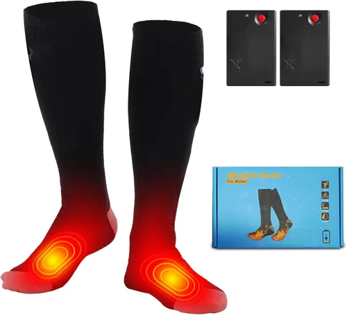 Calcetines térmicos para hombres, calcetines térmicos con batería, calcetines de calefacción eléctrica para hombres y mujeres, para montar al aire