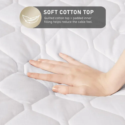 Miniatura 4 de Hyde Lane - Protector de colchón térmico de algodón individual, 39x75 pulgadas - Se ajusta a 15 pulgadas Cómodos calentadores de cama estándar