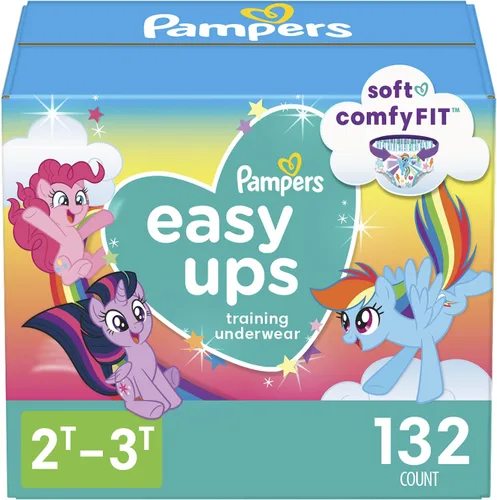 Miniatura 28 de Easy Ups - Pantalones de entrenamiento para niñas y niños, talla 4 (2T3T), 25 unidades, ropa interior absorbente de Peppa Pig, hasta un 100% a