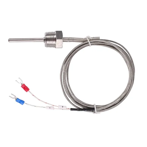 Miniatura 2 de Termopar tipo K impermeable - Sonda de sensor de temperatura a tierra Jaybva para controlador de temperatura PID de dos alambres de acero inoxidable