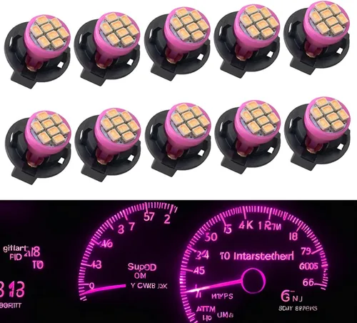 Miniatura 12 de T10 194 168 Bombillas LED para instrumentos de tablero azul con enchufe de bloqueo giratorio, extremadamente brillante, panel de instrumentos T10