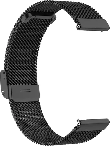 Miniatura 2 de RuenTech Correas de malla metálica compatibles con Yamay SW022 Smart Watch, correas de repuesto de acero inoxidable de liberación rápida para reloj