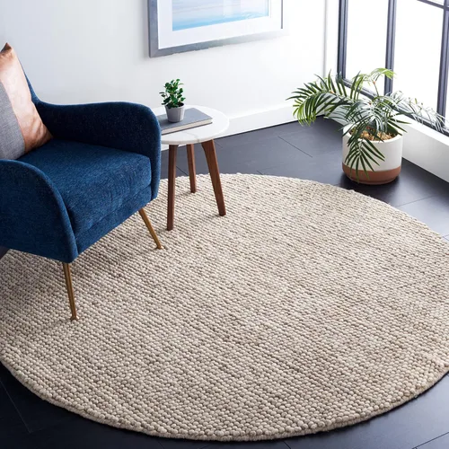 Miniatura 22 de SAFAVIEH Natura Collection - Alfombra decorativa, 2 x 3 pies, color beige, mezcla de lana hecha a mano, diseño texturizado, ideal para pasillo