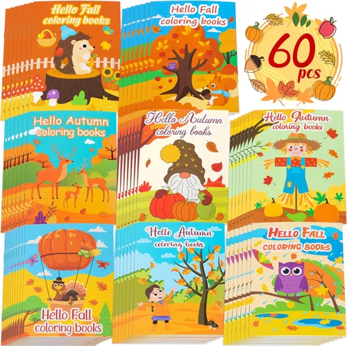 Miniatura 9 de 90shine 24 libros para colorear de otoño para niños, recuerdos de fiesta a granel para bolsas de regalos de 2-4, 3-5, 4-8 años
