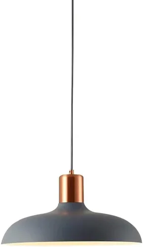 Lámpara colgante de metal grande de 11.8 pulgadas, moderna lámpara colgante industrial colorida con pantalla de hierro, 39.3 pulgadas de altura