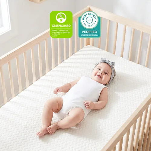 Miniatura 4 de Dream On Me Baby Fairy Dust - Colchón para cuna y niños pequeños de 5 pulgadas, certificado GREENGUARD Gold y JPMA, superficie resistente al agua