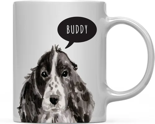 Miniatura 8 de Andaz Press Taza de café personalizada de 11 onzas para perro, Shih Tzu Shorter Haired Up Close, paquete de 1 Shih Tzu pelo más corto personalizado