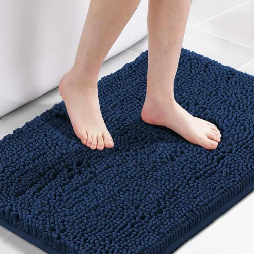 Miniatura 14 de H.VERSAILTEX Alfombra de Baño Alfombra de Baño Alfombras de Baño para Baño Antideslizante Alfombras de Baño Extra Gruesa de Chenilla Alfombra 17" x