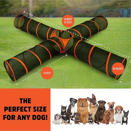 Miniatura 5 de Hide N Side Túneles de Juego para Niños, Túnel Desmontable para Interior y Exterior para Niños, Perros, Bebés, Niños Pequeños, Juguetes para Regalo
