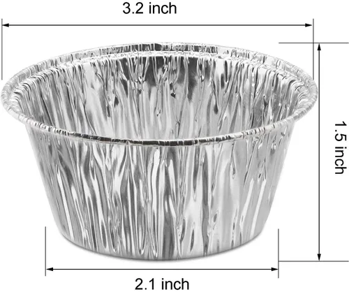 Miniatura 3 de Ramequines de papel de aluminio [paquete de 150] 4 onzas de aluminio desechables Ramekins tazas para hornear tazas de aluminio de aluminio para asar