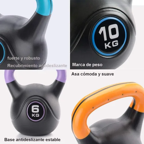 Miniatura 5 de AGYH Kettlebells Kettlebell Negro, Entrenamiento De Fuerza, Entrenamiento Central, Equipo De Entrenamiento Cruzado, Base Antideslizante, 6 Opciones