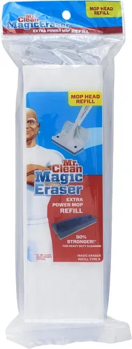 Miniatura 5 de Mr. Clean Magic Eraser Extra Power - Cabezal de recambio para mopa de piso, color blanco y azul