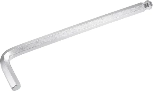 Miniatura 10 de uxcell Llave de llave hexagonal de extremo de bola de 0.059 in, herramienta de reparación CR-V en forma de L de brazo largo Tono plateado
