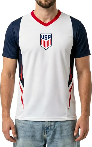 Miniatura 16 de Icon Sports Camiseta oficial del Día del Juego de la Federación de Fútbol de Estados Unidos, unisex para adultos Destacar Rojo
