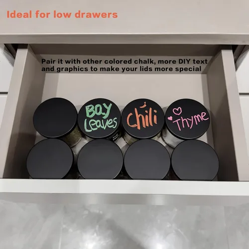 Miniatura 6 de Oui - Tapas para tarros de yogur, paquete de 12 tapas de metal negro para contenedor de yogur Yoplait, tapas para tarros de yogur oui con etiqueta