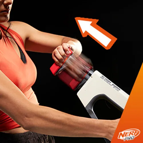 Miniatura 9 de Pistola Nerf Pro Gelfire Ghost de acción de proyectiles, cañón de impulso extraíble, 5000 rondas de gel, tolva integrada de 100 rondas, gafas