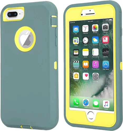 Miniatura 10 de Funda para iPhone 8 y iPhone 7, resistente, con función atril, protector de pantalla integrado, 4 en 1, fuerte y resistente a prueba de golpes