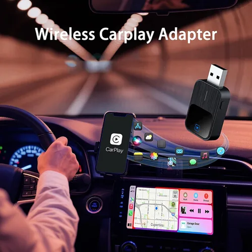 Miniatura 5 de 2026 Upgraded Wireless Carplay Adapter for BMW X6 (G06) 2019-2026 2-in-1 Mini Auto Adapter Wired CarPlay to Wireless Fast Connection,A-Black