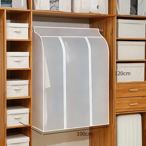 Miniatura 6 de TOPINCN 47.2x39.4x19.7 in Clear Garment Rack Cover Cover Super Grande Transparente 3D Cremallera Ropa Cubierta de Polvo Armario Bolsa
