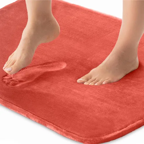 Miniatura 35 de GORILLA GRIP Alfombras de Baño de Espuma Viscoelástica, Tapetes de Baño de Terciopelo Suave y Absorbente, Puntos Duraderos en la Parte Inferior