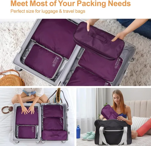 Miniatura 8 de Cambond Travel Underwear Organizer Bag - 4-in-1 Double Layer Lightweight Bra Organizer, Portable Expandable Compression Packing Cubes Travel Packing