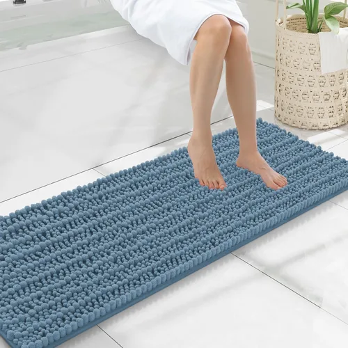 Miniatura 302 de Smiry Alfombras de Baño 24x16 pulgadas, Alfombras de Baño de Chenilla Extra Suaves y Absorbentes, Respaldo de Goma Antideslizante, Lavable a Máquina