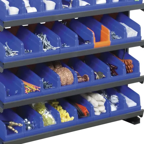Miniatura 3 de Akro-Mils 36442 - Cubo de plástico Kanban con control de inventario con doble tolva indicador, 11-5/8 pulgadas x 4-1/4 pulgadas x 4 pulgadas
