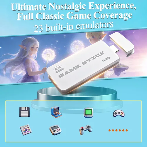 Miniatura 3 de Upgraded Retro Gaming Console with 20,000+ Games, Game Stick Pro 4K with 23 Emualtors, HDMI Output Retro Video Game Console Plug and Play with Dual