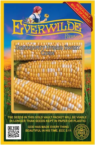 Miniatura 4 de Everwilde Farms - Semillas de maíz dulce híbridas Serendipity de 1 onza - Gold Vault