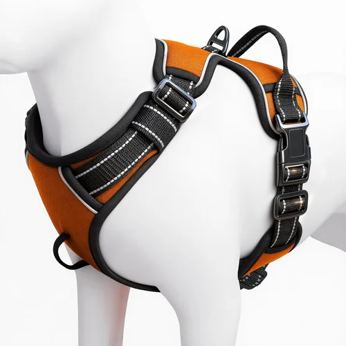 Miniatura 127 de Arnés para perro sin tirones, chaleco reflectante ajustable y acolchado para mascotas con asa de fácil control, fácil de llevar con nudo elegante