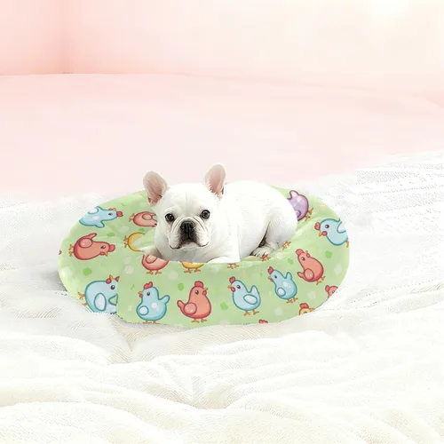 Miniatura 2 de Pet Dog Bed Warm & Cozy Fluffy Cat Cave Bed for Medium Size Pets Supplies S Cute Cartoon Chicken