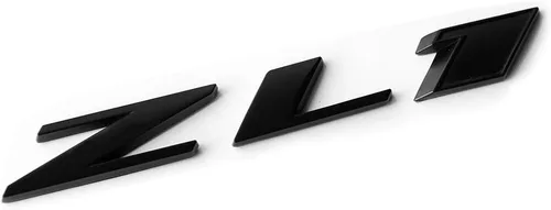 Miniatura 3 de 1 pieza de emblema ZL1 negro OEM ZL1 letra trasera lateral Zl1 puerta compatible con Zl1 1LE Ss Rs (negro mate)