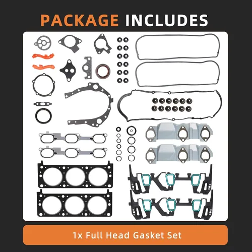 Miniatura 8 de Juego de juntas de culata Kit cilindro motor HS9071PT-3 Compatible con Chevrolet Equinox, se adapta a Pontiac Torrent 3.4 OHV VIN F 2005-2009