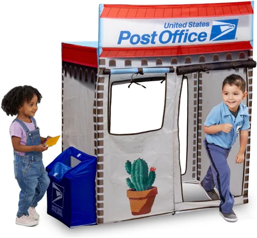 Miniatura 11 de Kid Trax USPS - Tienda de campaña desplegable Cape Cod Pretend de oficina de correos, juguetes para niños, carpas interiores para niños, juguetes