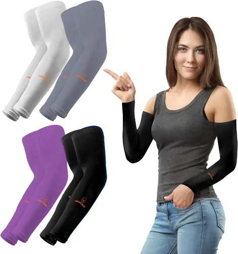 Miniatura 25 de ARMORAY - Mangas de brazo para hombres o mujeres; para cubrir tatuajes; de enfriamiento, para practicar deportes, básquetbol, golf, fútbol