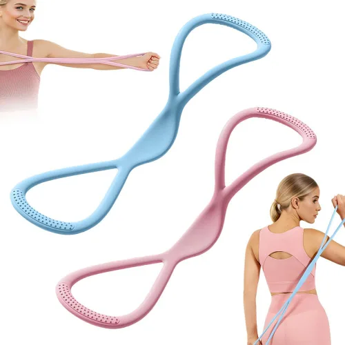 Miniatura 10 de Bandas de resistencia, 2025 nueva figura 8 bandas de resistencia para mujeres y hombres, bandas de ejercicio con asas para entrenamiento, brazo