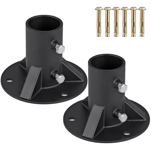 Miniatura 10 de Insaga Bridas de suelo para poste de valla de eslabones de cadena, brida de base de 3 pulgadas, anclaje sólido para fijar la valla/buzón/postes
