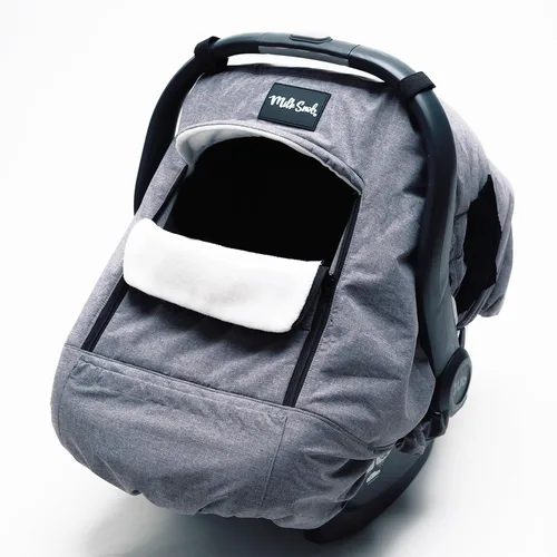 Miniatura 8 de Milk Snob Funda de asiento de coche de invierno para bebé - Toldo para asiento de coche y funda para cochecito para bebés - Impermeable, a prueba