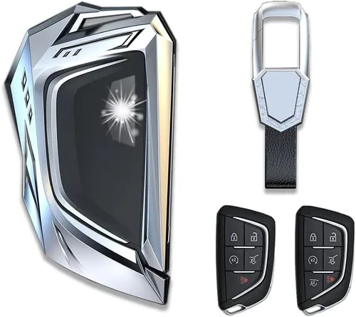 Miniatura 9 de Funda protectora de metal de aleación de zinc para Cadillac Escalade CT4 CT5 2020-2022 3/4/5/6 botones