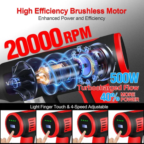 Miniatura 3 de Lavadora a presión inalámbrica, lavadora a presión portátil de 2000 PSI MAX con motor sin escobillas, batería de 5.0 Ah, pantalla táctil LCD